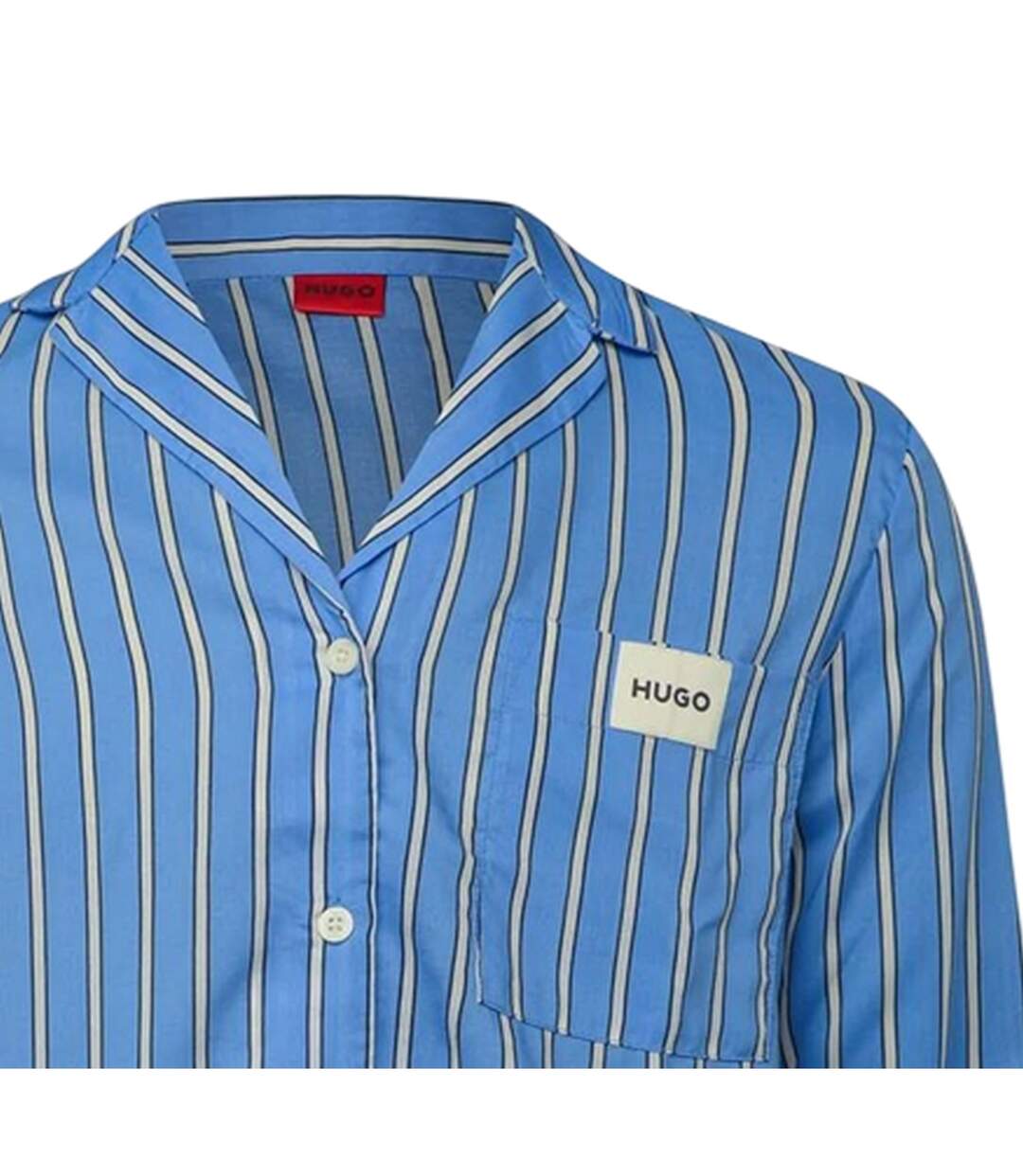 Haut De Pyjama Motif/style Logo Femme Bleu Hugo-3