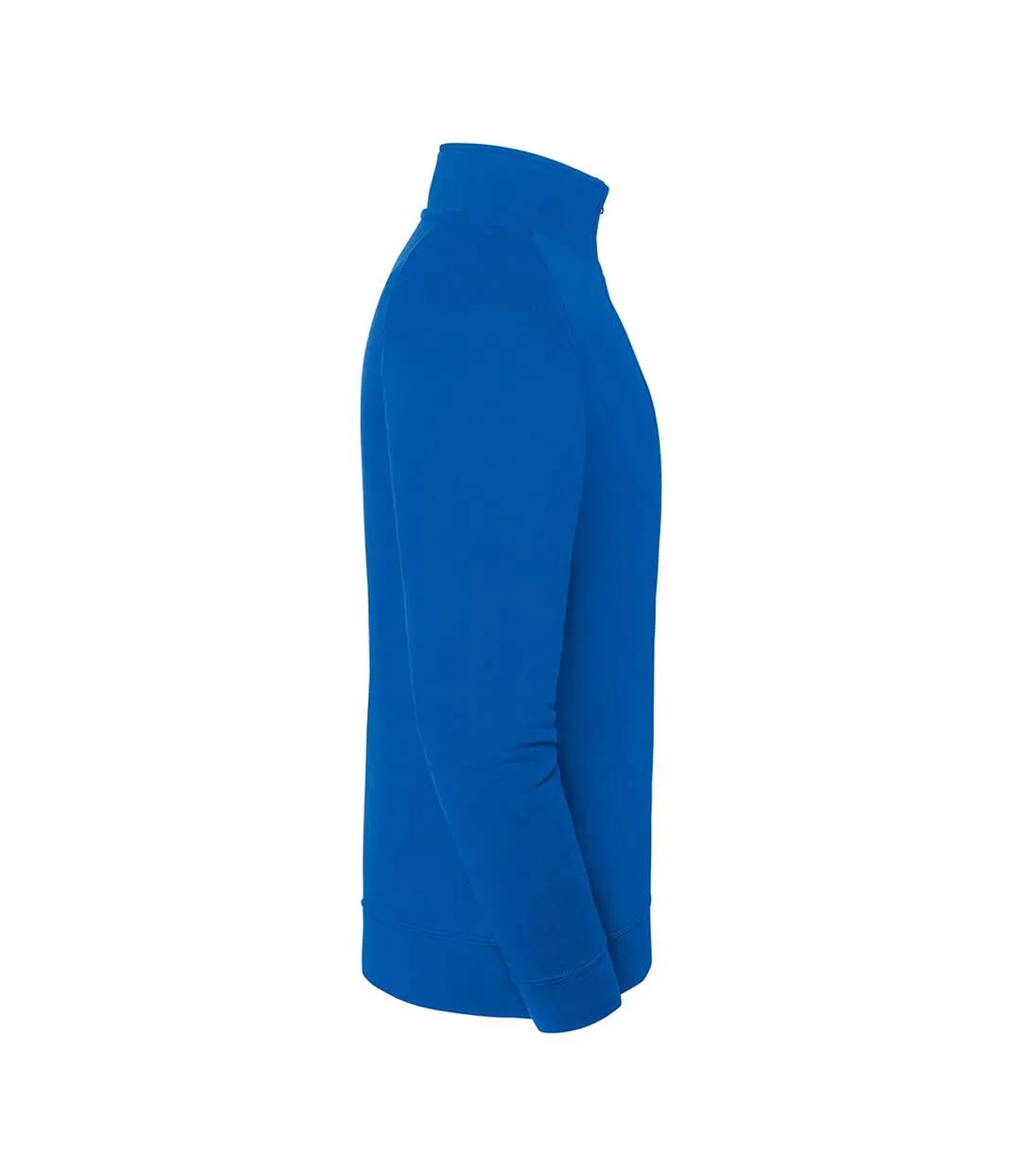 Sweat Uni À Col Montant Zippé Iconic Premium Homme Bleu Roi Fruit Of The Loom-4