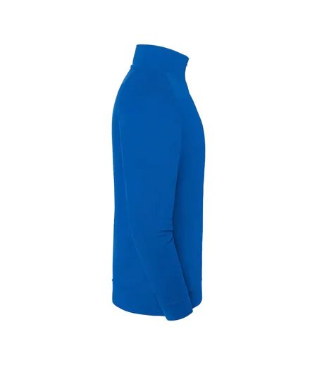Sweat Uni À Col Montant Zippé Iconic Premium Homme Bleu Roi Fruit Of The Loom
