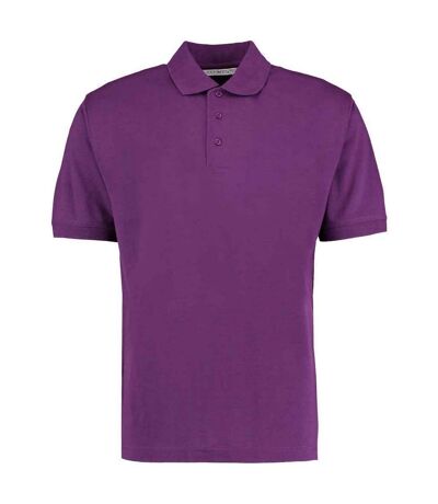 Mens klassic piqué polo shirt dark purple Kustom Kit