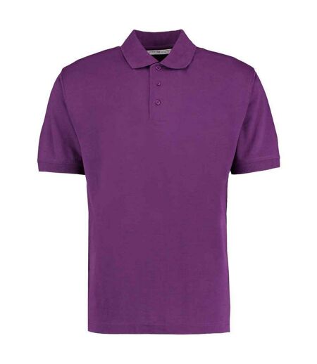 Mens klassic piqué polo shirt dark purple Kustom Kit