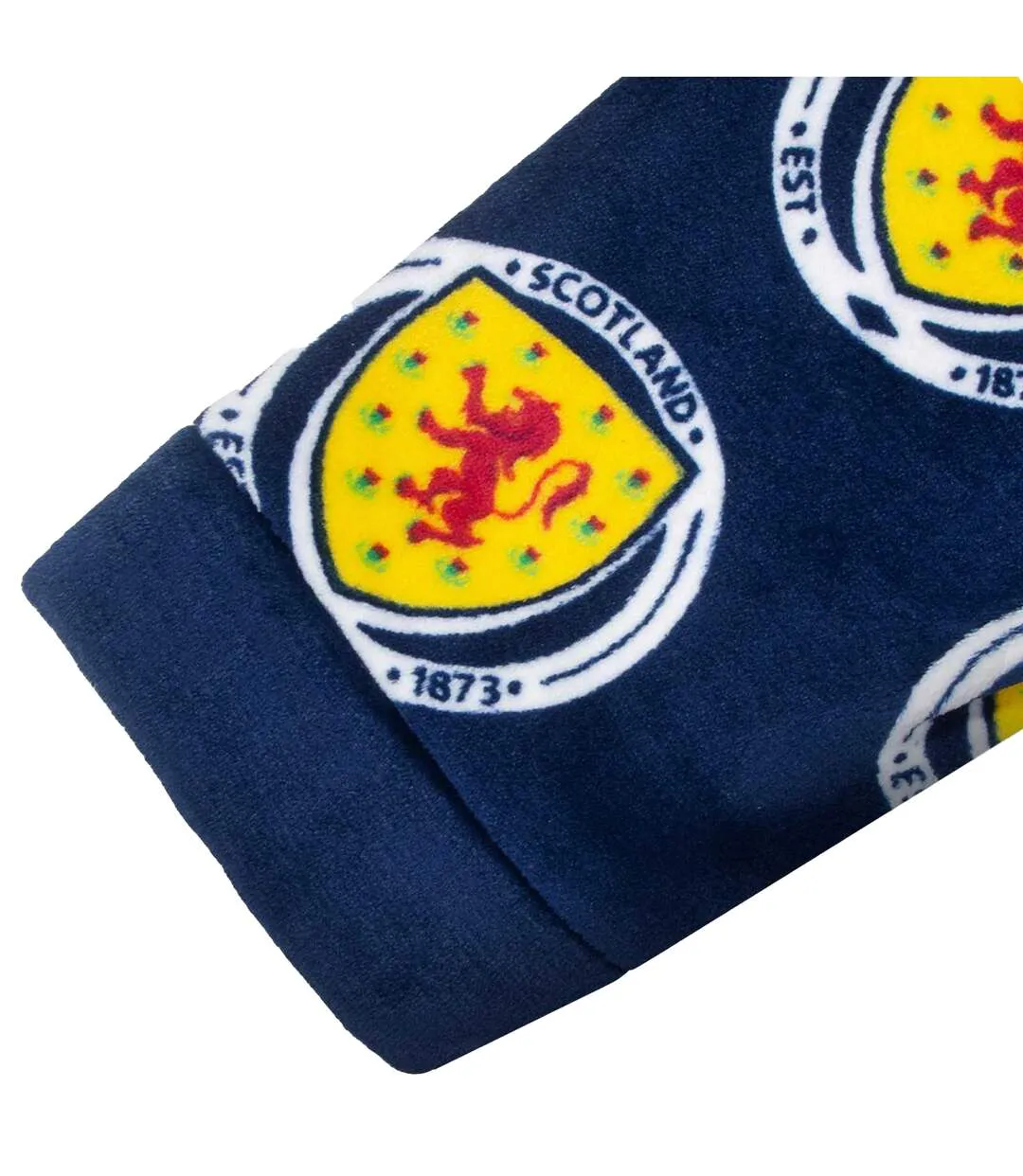Robe De Chambre Motif/style Emblème Homme Bleu Marine Scotland-3