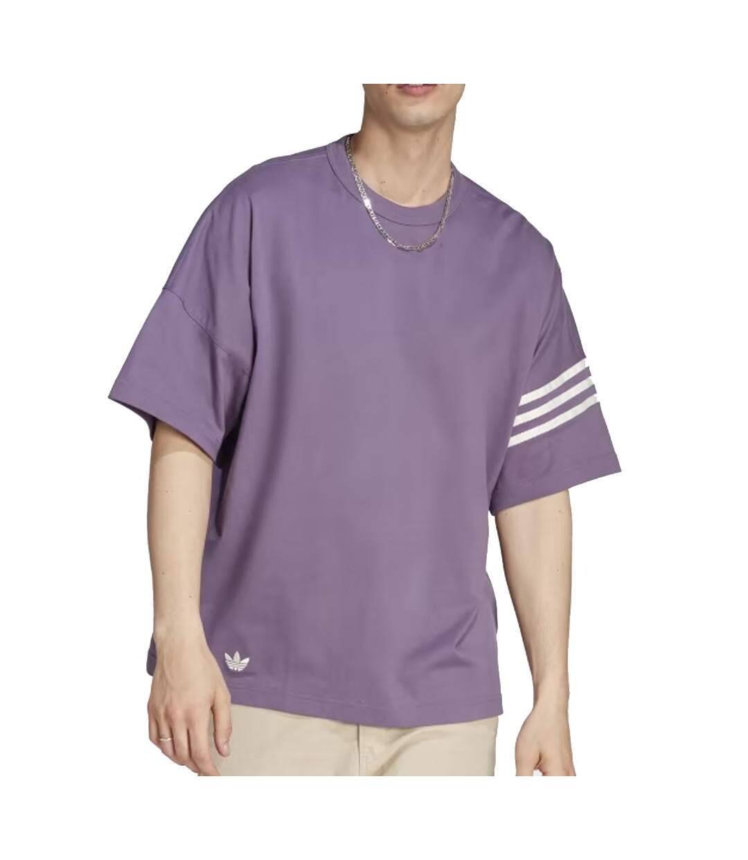 T-shirt Violet Homme Adidas New C - M-1