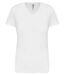 T-shirt manches courtes col V - K381 - blanc - femme
