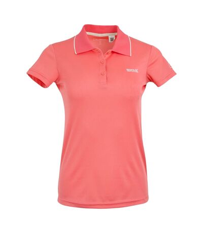Womens/ladies maverick v polo shirt peach bloom Regatta