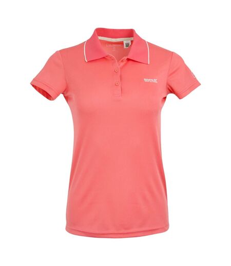 Womens/ladies maverick v polo shirt peach bloom Regatta