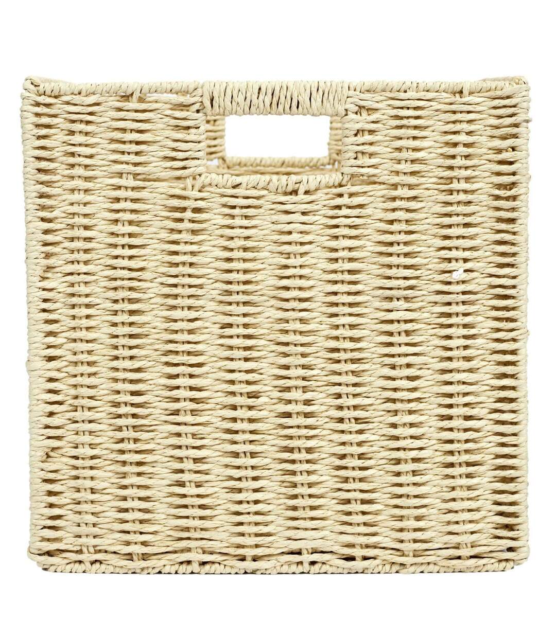 Boîte de Rangement Pliable Tressée 30x30cm Naturel-2