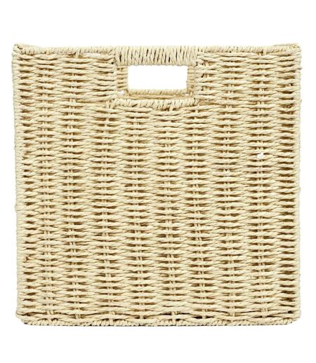 Boîte de Rangement Pliable Tressée 30x30cm Naturel