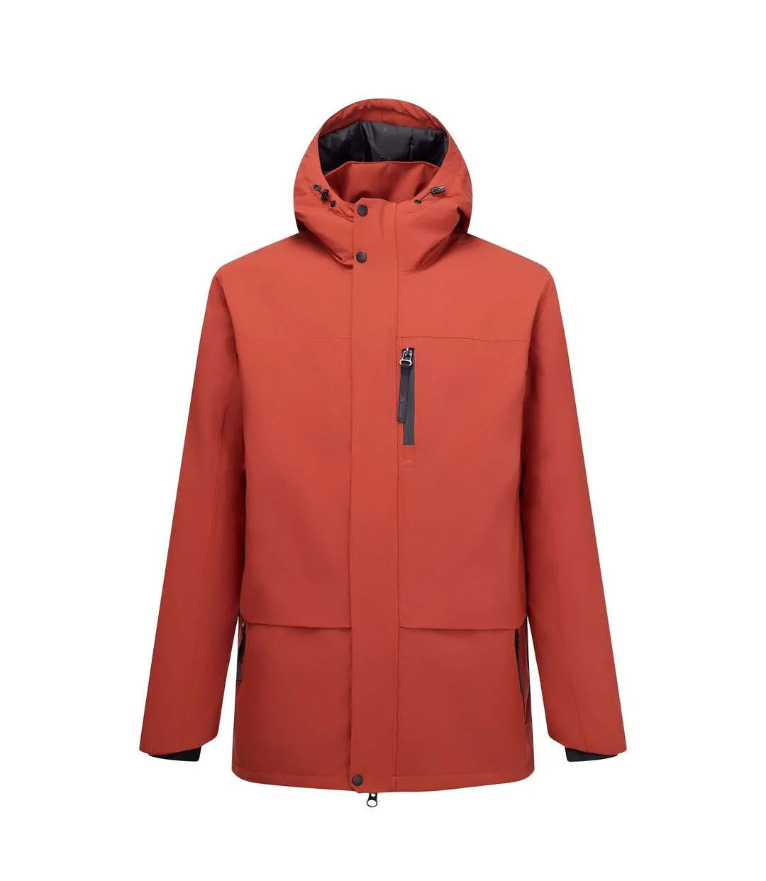 Veste Imperméable Et Isolante À Capuche Ajustable Motif/style Uni Baylon Homme Orange Rouge Regatta-2