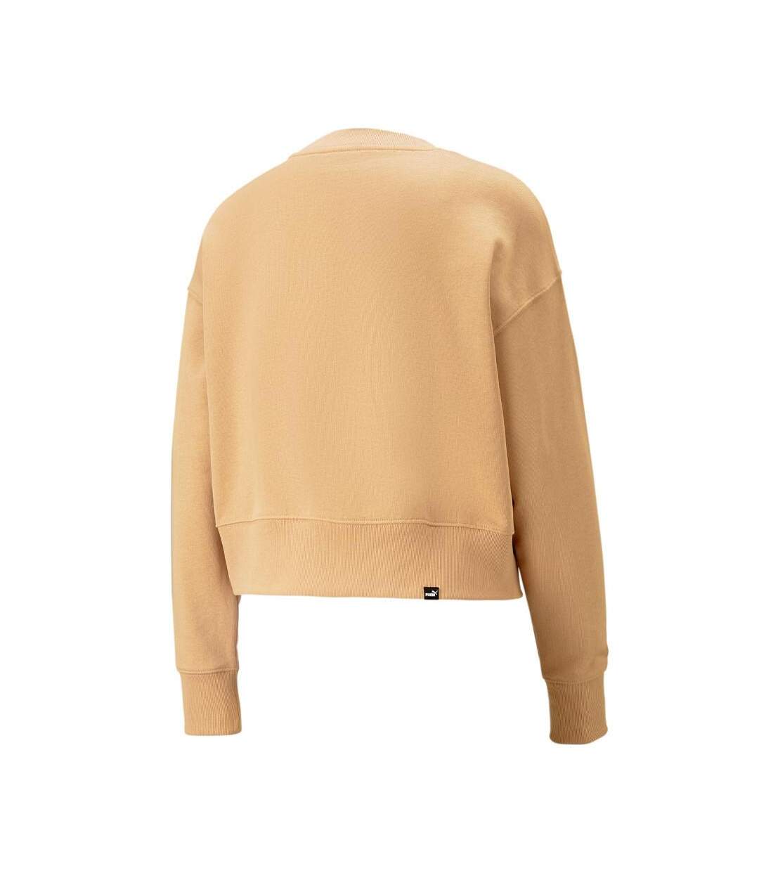 Sweat beige femme puma her crew-2