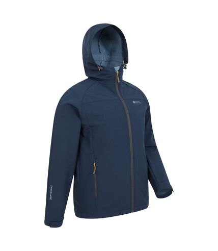 Mens exodus waterproof soft shell jacket blue Mountain Warehouse