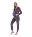 Ensemble De Pyjama Long Motif/style Étoile Femme Charbon Keanu-4