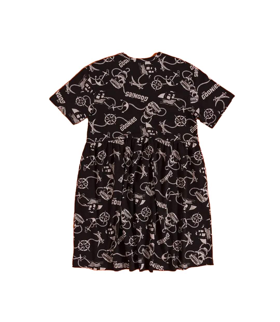 Womens/ladies Pirate Smock Dress Black The Goonies-3