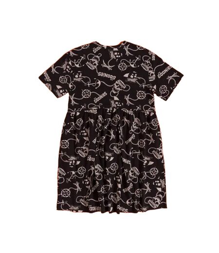 Womens/ladies Pirate Smock Dress Black The Goonies