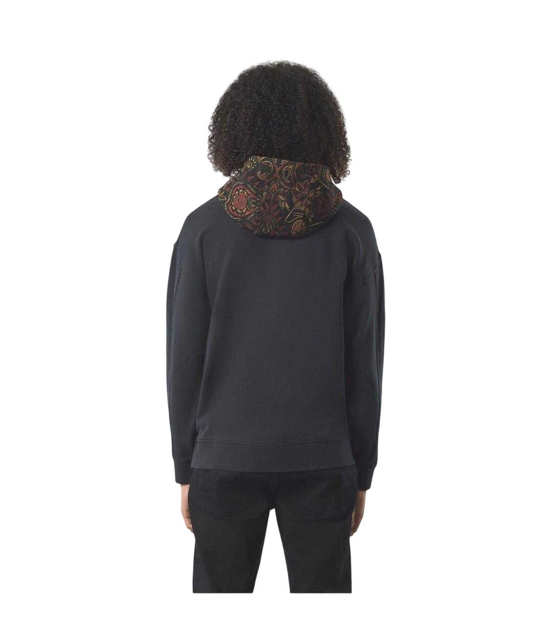 Mens Parthian Cotton Blend Drawstring Hoodie Black Pretty Green-3