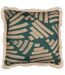 Oromo fringe cushion cover 45cm x 45cm green Paoletti-1