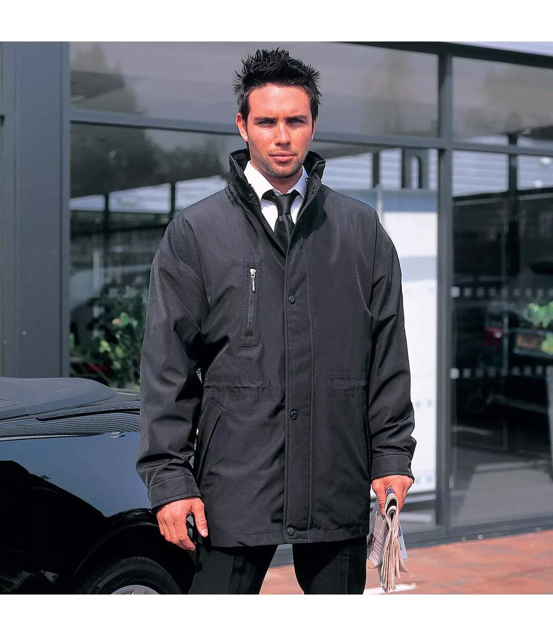 Manteau Imperméable Hommes Noir Result-1