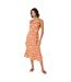 Robe Mi-longue Femme Rouille Dorothy Perkins-1
