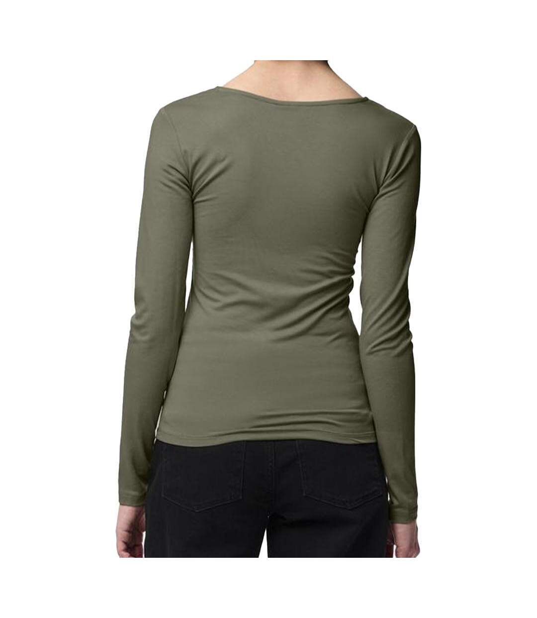 T-Shirt kaki femme pieces pcbarbera - l-2