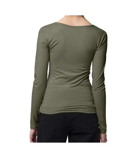 T-Shirt kaki femme pieces pcbarbera - l