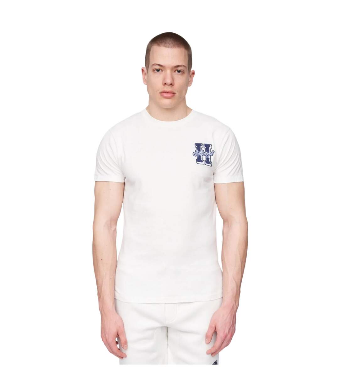 T-shirt aitchen homme blanc cassé Henleys-1