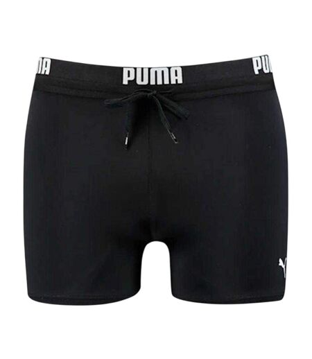 Short De Bain Motif/style Logo Répété Homme Noir Puma