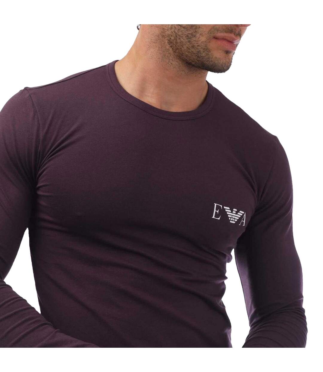 T-shirt Manches Longues Homme Violet Emporio Armani-4