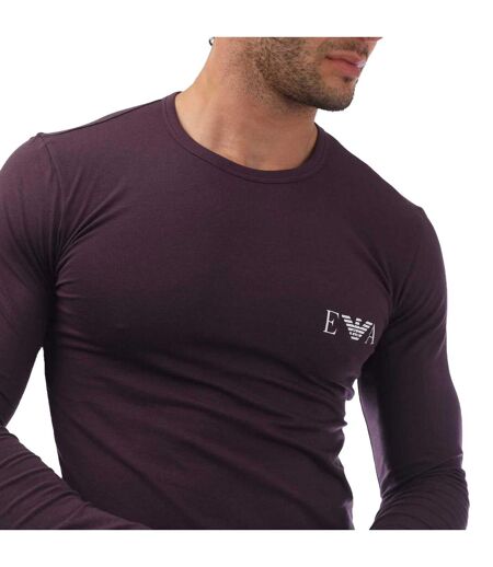 T-shirt Manches Longues Homme Violet Emporio Armani