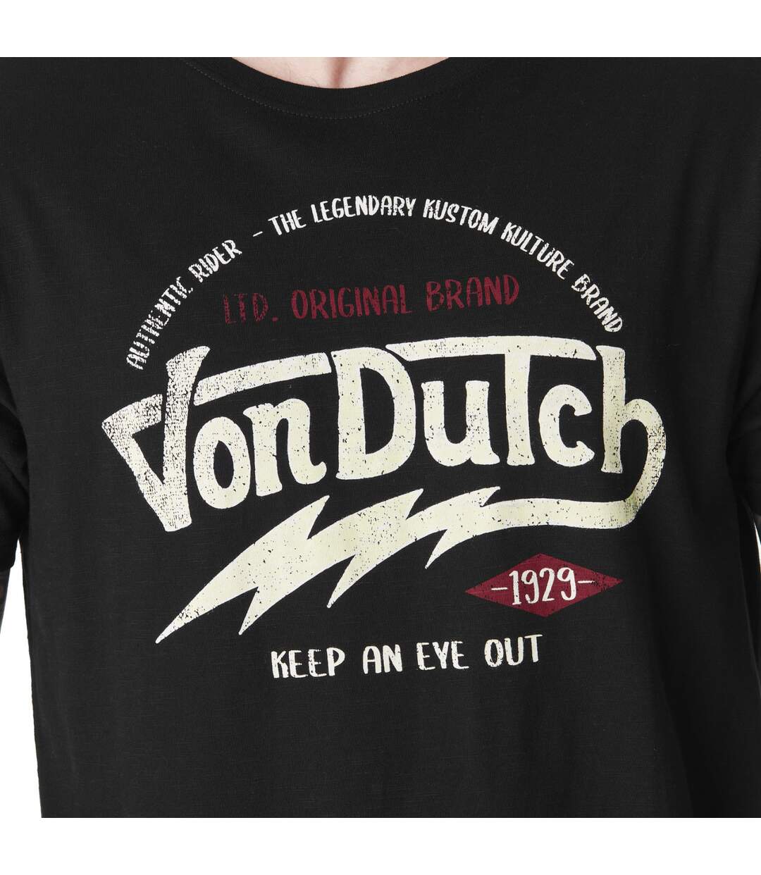 T-shirt homme col rond coton slub avec Logo Keep Vondutch-2