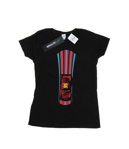 Disney - T-shirt CARS LIGHTNING MCQUEEN STRIPES - Femme (Noir) - UTBI13738