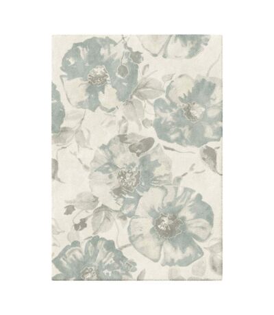 Tapis salon et chambre tissé motif floral LUCEN 3