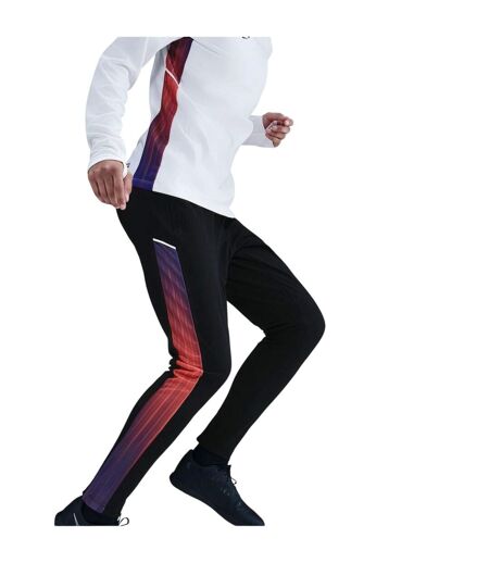 Womens/ladies Track Colour Block Tapered Jogging Bottoms Black Nike