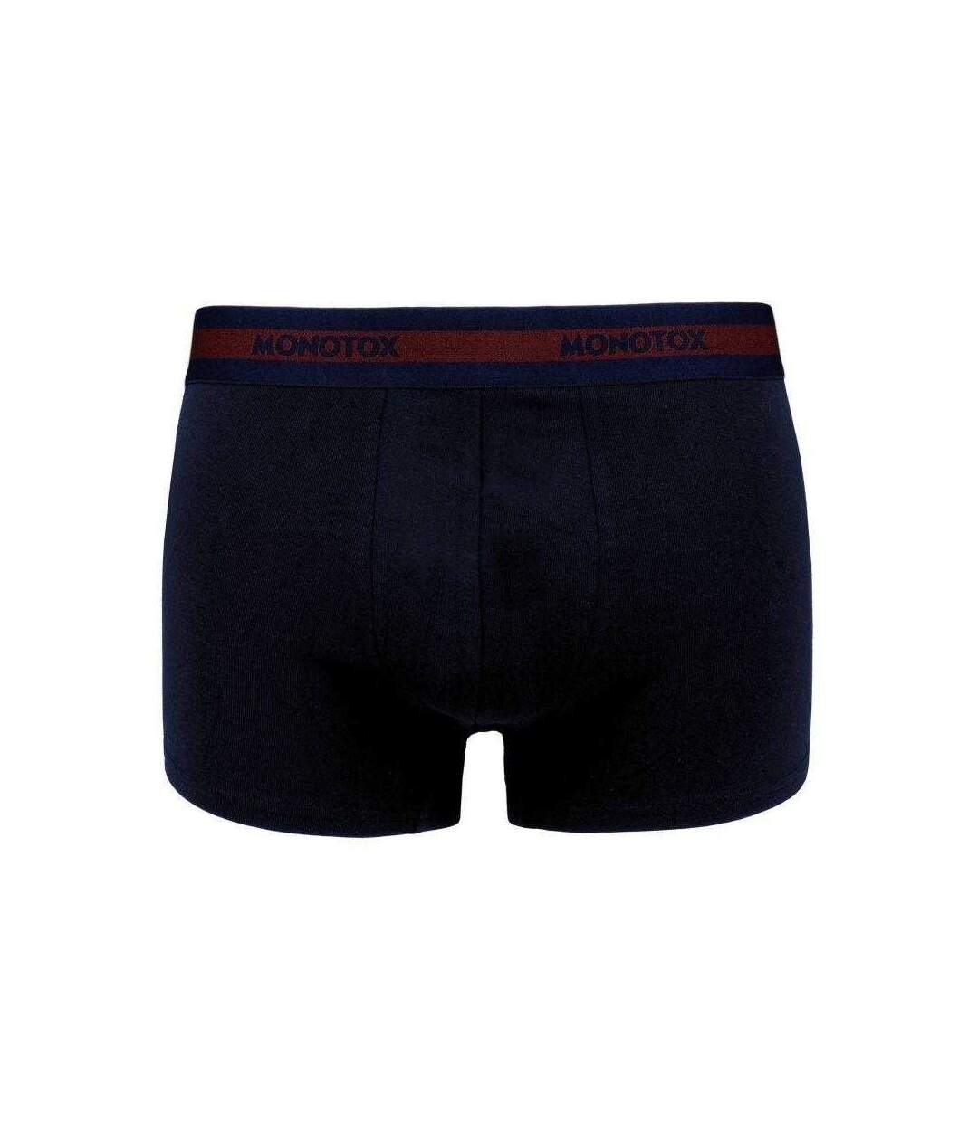Boxers Motif/style Logo Basics Homme Noir Gris Bordeaux Foncé Monotox-2