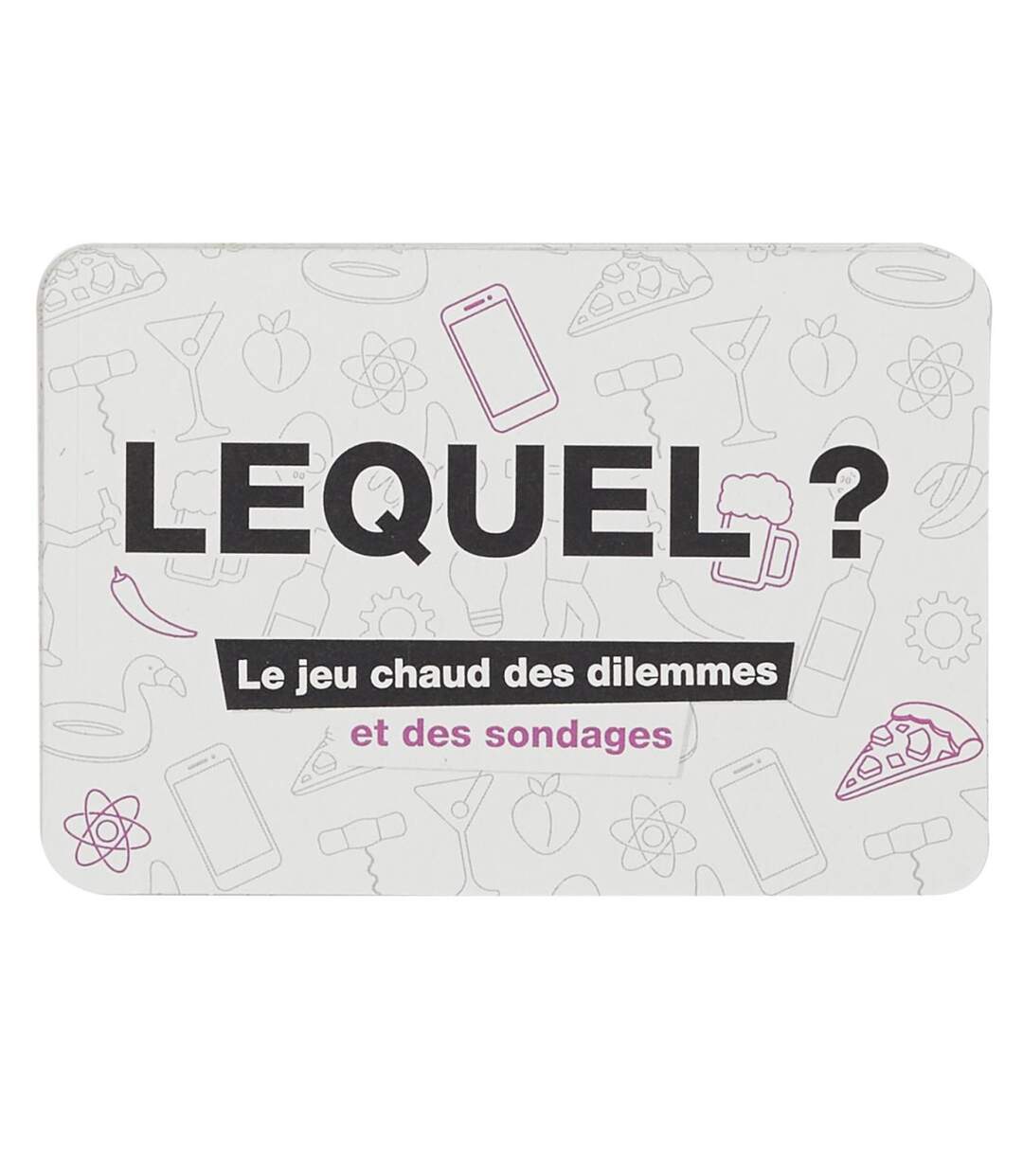 Jeu de 50 Cartes Dilemme 9cm Blanc & Noir-2