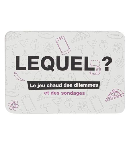 Jeu de 50 Cartes Dilemme 9cm Blanc & Noir