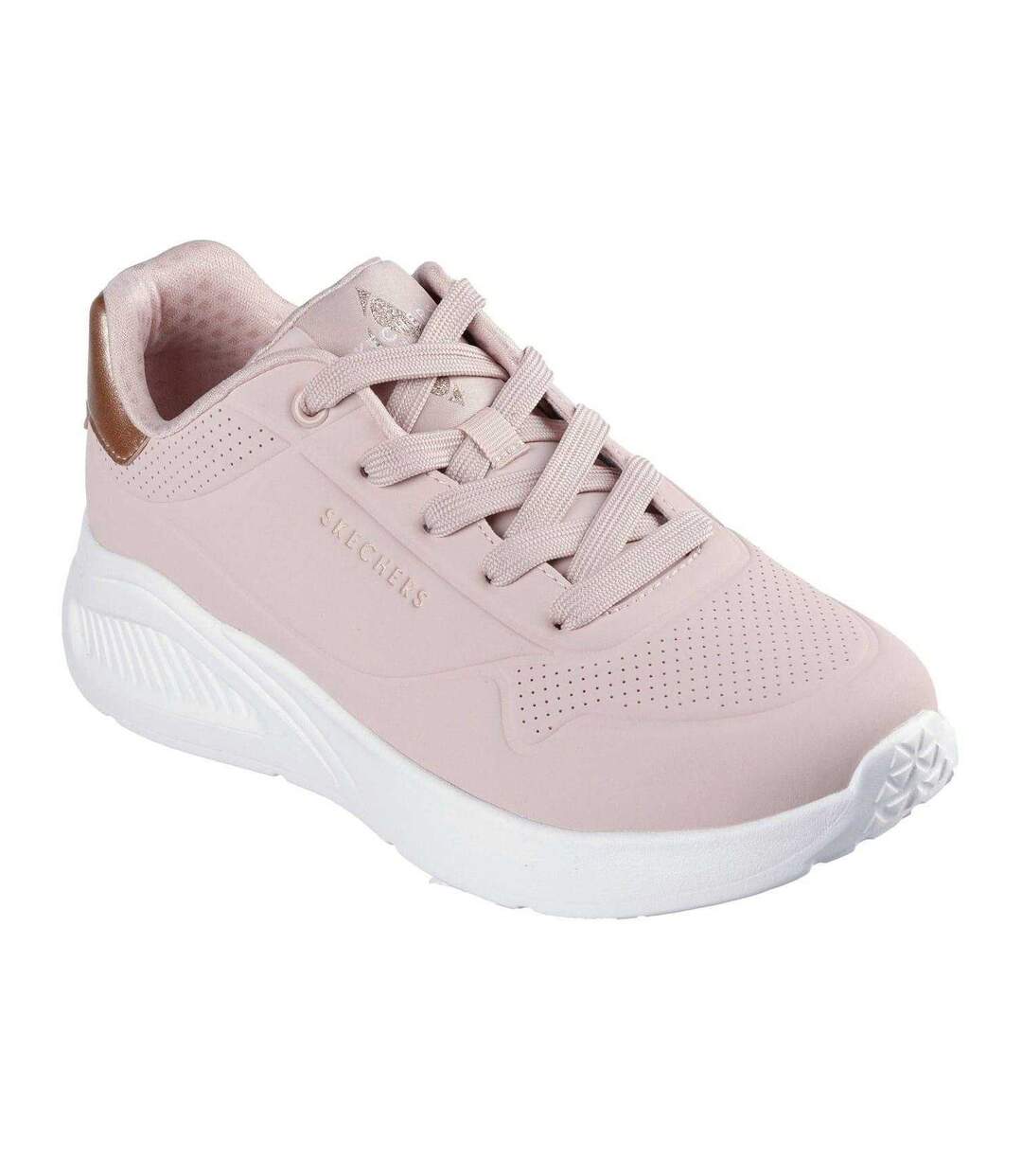 Baskets Uno Lite Femme Rose Clair Skechers-2