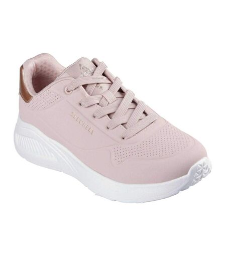 Baskets Uno Lite Femme Rose Clair Skechers