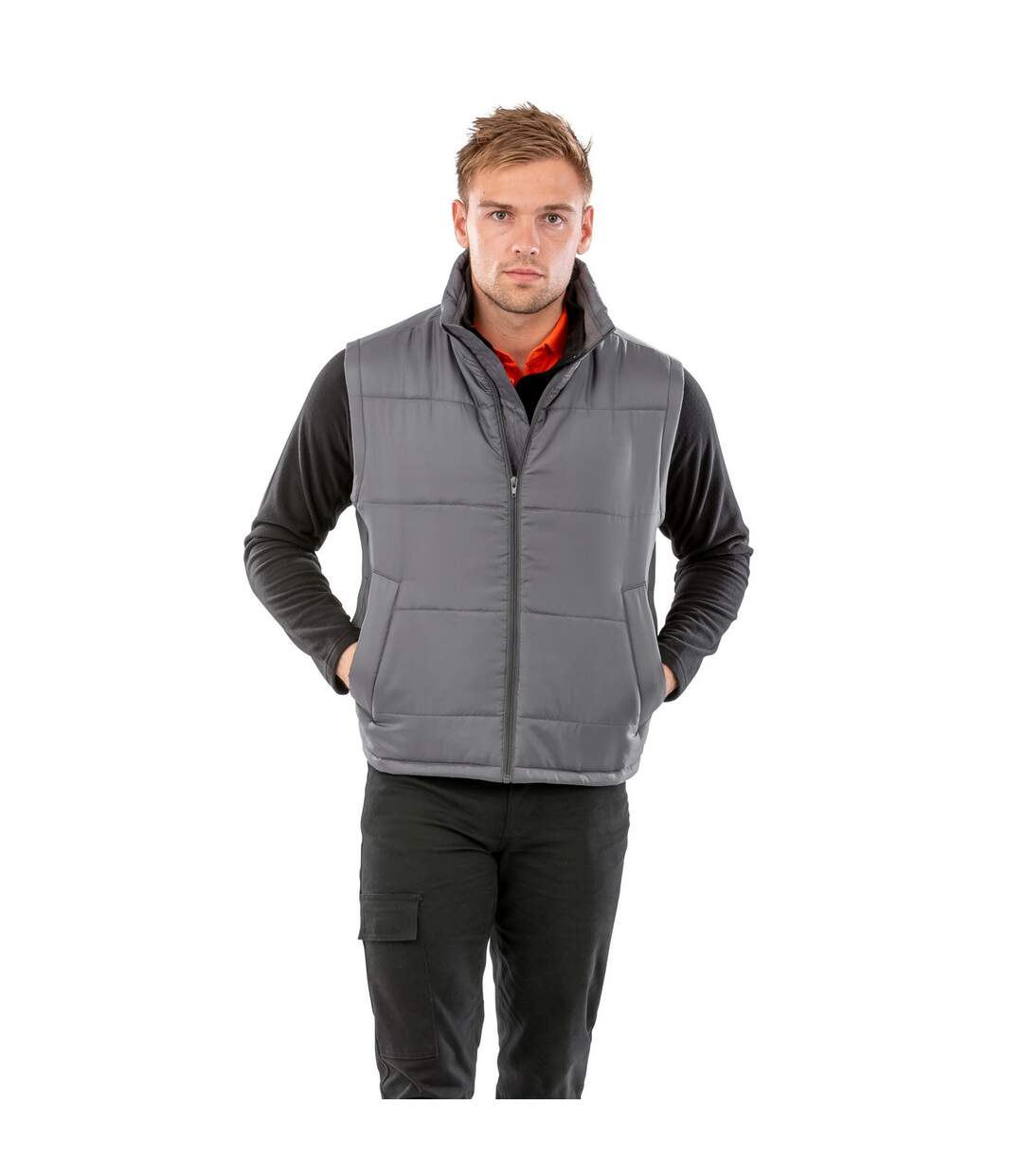 Veste Sans Manches Homme Gris Result Core-1