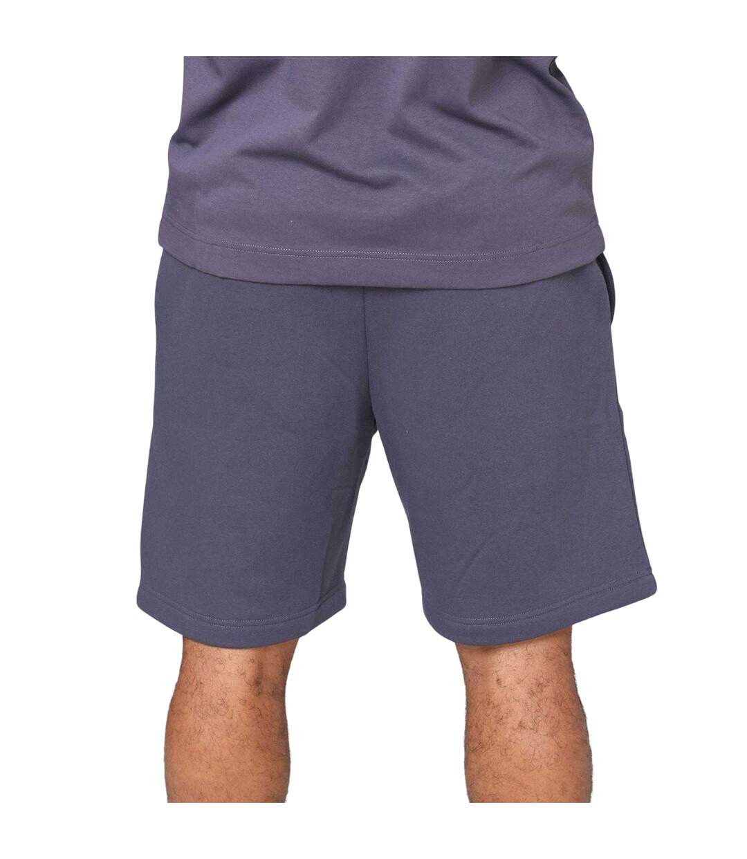 Mens Fleece Sweat Shorts Thunder Grey Blank Essentials-4