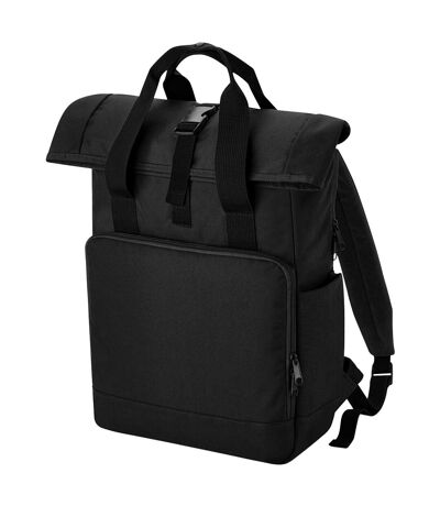 Bagbase Unisex Adult Roll Top Recycled Twin Handle Knapsack (Black) (One Size) - UTRW8460