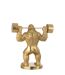Statue Gorille en Résine Haltérophilie 62cm Doré-2
