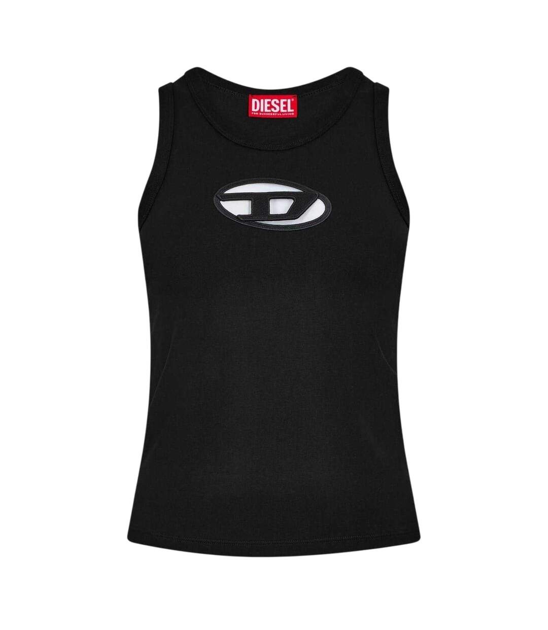 Débardeur Motif/style Logo Ovale T-lynys Femme Noir Diesel-2