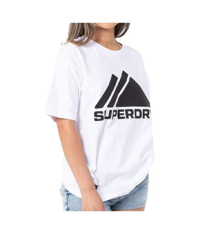 T-shirt Blanc Femme Superdry Mountain 1010607 - XS