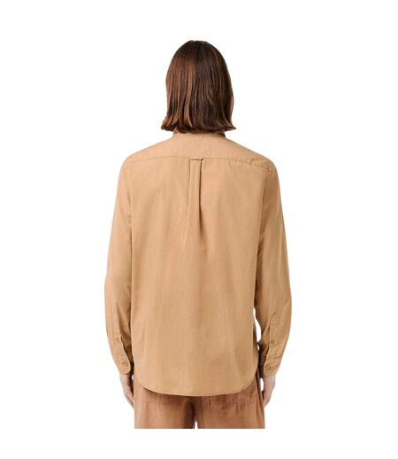 Chemise À Boutons Manches Longues Homme Beige Lacoste