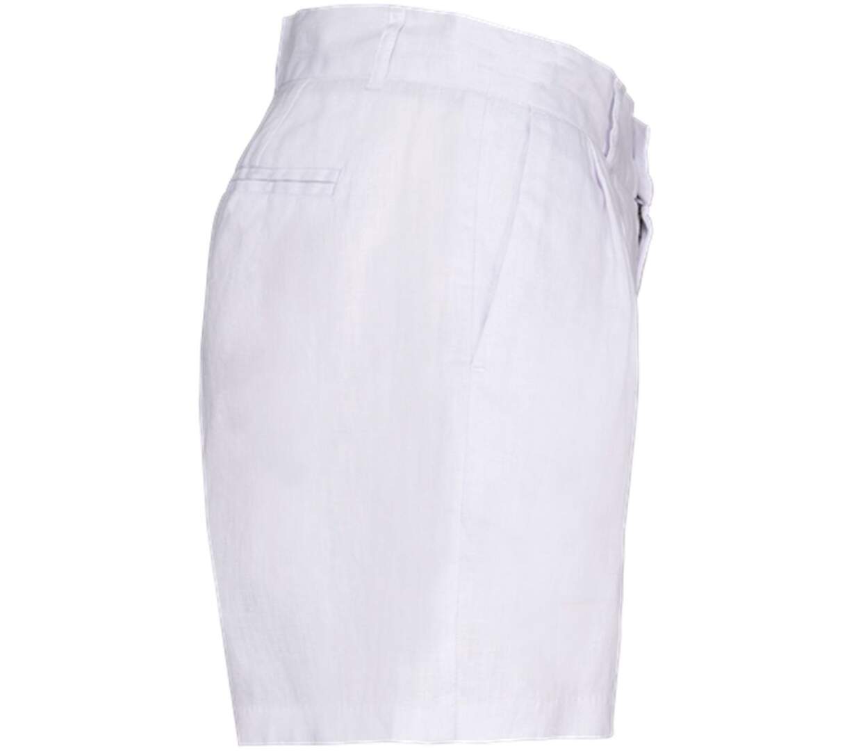Bermuda en lin - Femme - PATS713 - blanc-2