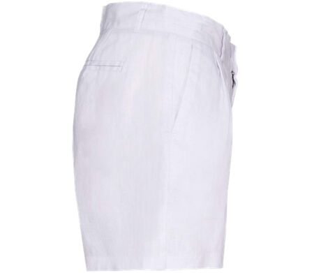 Bermuda en lin - Femme - PATS713 - blanc