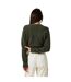 Womens/ladies Crop Sweatshirt Dark Khaki Jack Wills-3