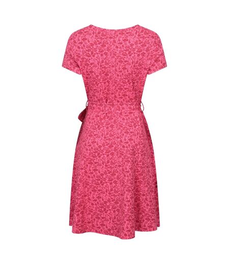 Womens/ladies santorini hibiscus jersey wrap dress red Mountain Warehouse