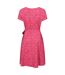 Womens/ladies santorini hibiscus jersey wrap dress red Mountain Warehouse-2