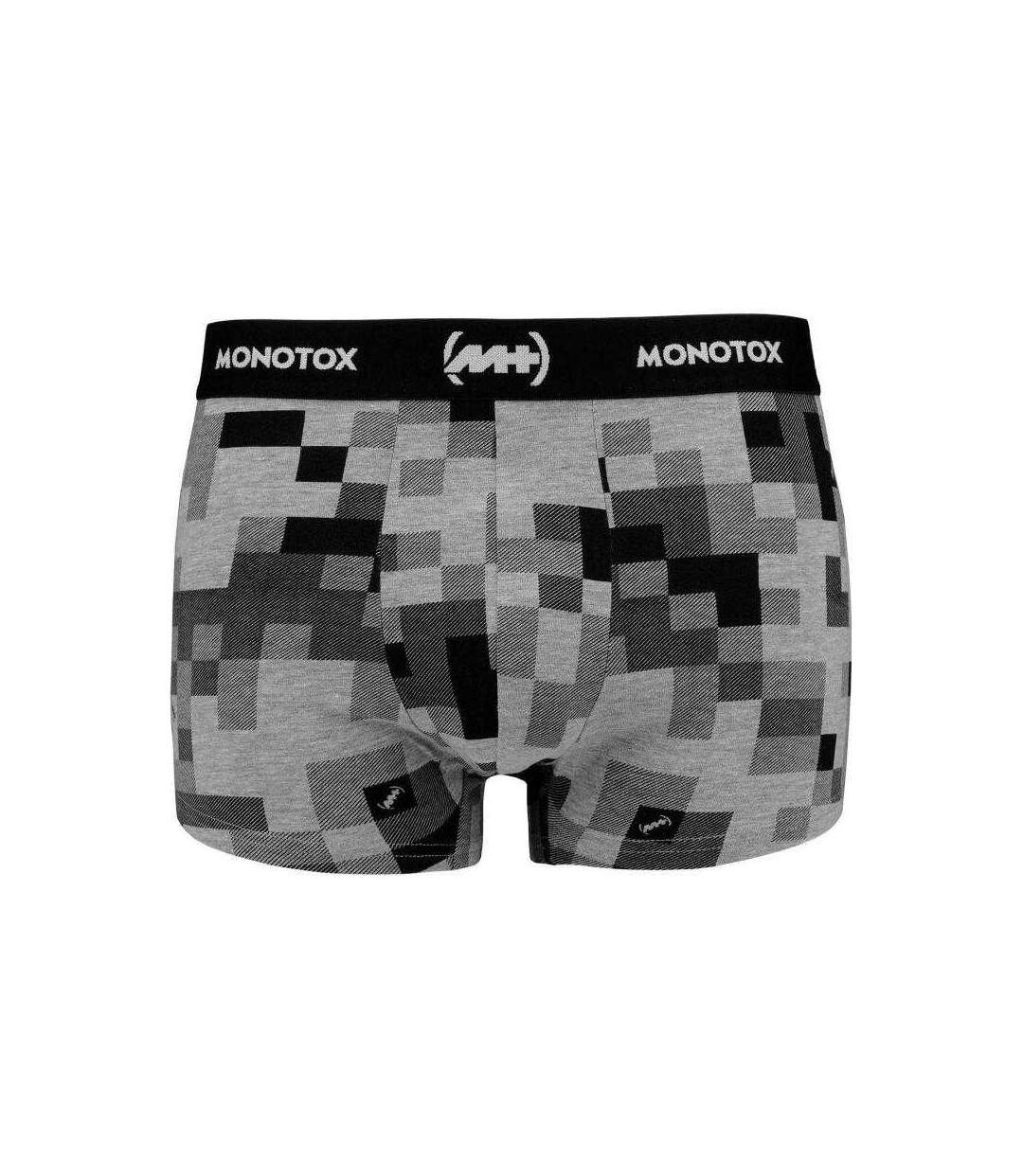 Boxers Motif/style À Motifs Basics Homme Gris Foncé Gris Bleu Monotox-2